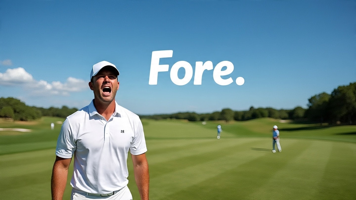 A golfer shouts “Fore!” to warn others of an incoming ball, a vital part of golf safety A golfer shouts “Fore!” to warn others of an incoming ball, a vital part of golf safety