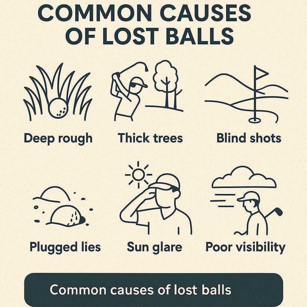 Common causes of lost balls in golf Common causes of lost balls in golf