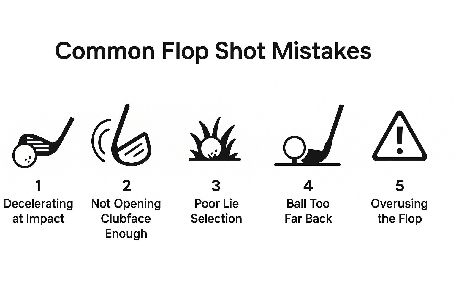 Common mistakes golfers make when hitting a flop shot. Common mistakes golfers make when hitting a flop shot.