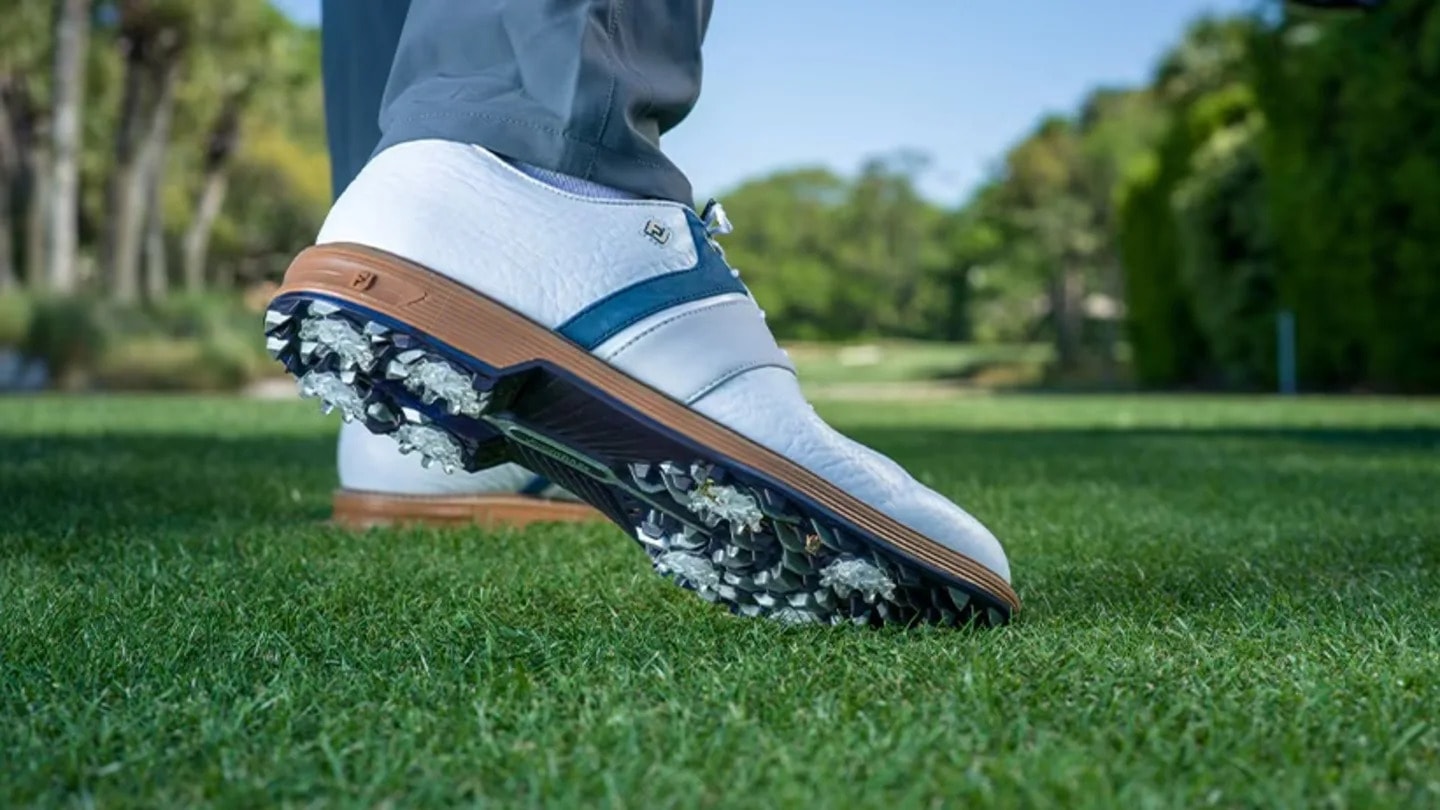 Golf shoes with soft spikes for traction and stability on the course. Golf shoes with soft spikes for traction and stability on the course.