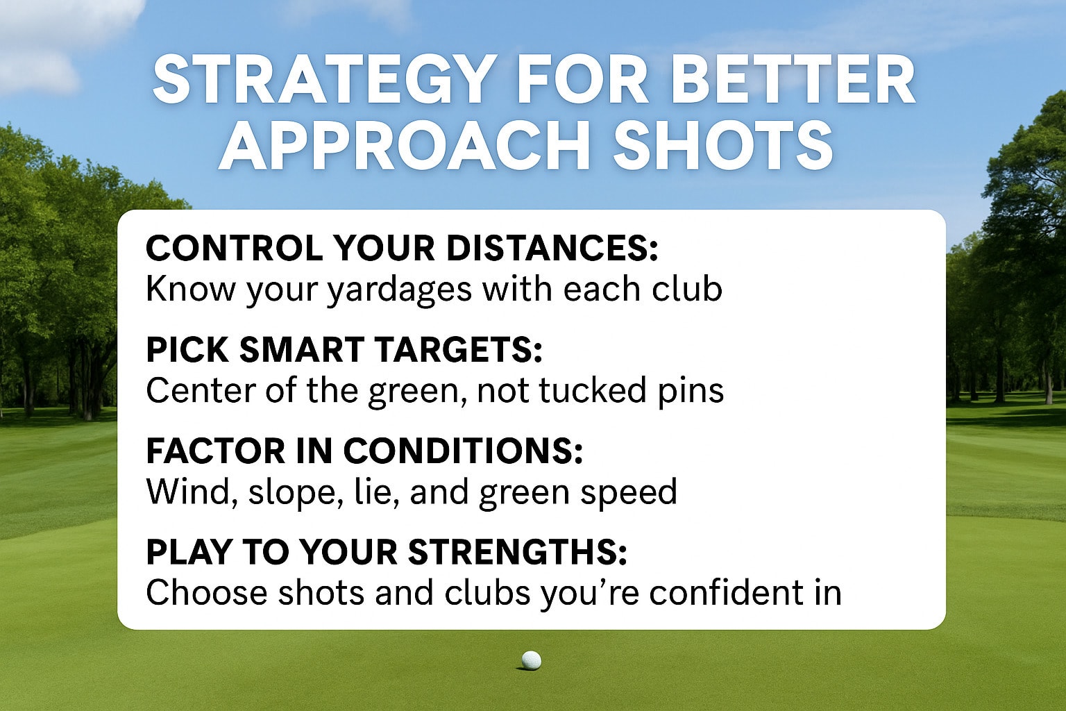 Key strategies for hitting smarter and more consistent approach shots Key strategies for hitting smarter and more consistent approach shots