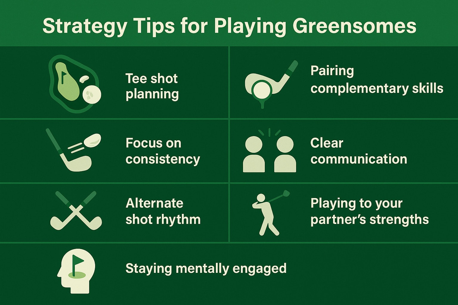 Key strategy tips for playing Greensomes effectively Key strategy tips for playing Greensomes effectively