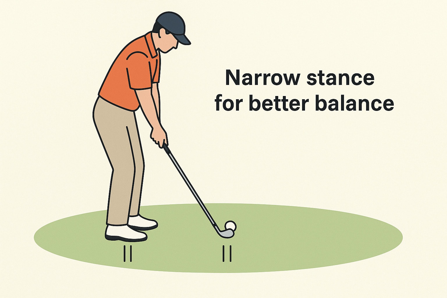 Narrow stance for better balance. Narrow stance for better balance.