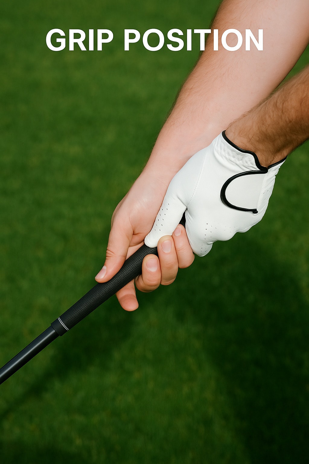 Proper Grip Position: The club should rest diagonally across the fingers, not the palms, promoting better wrist hinge and control through the swing. Proper Grip Position: The club should rest diagonally across the fingers, not the palms, promoting better wrist hinge and control through the swing.
