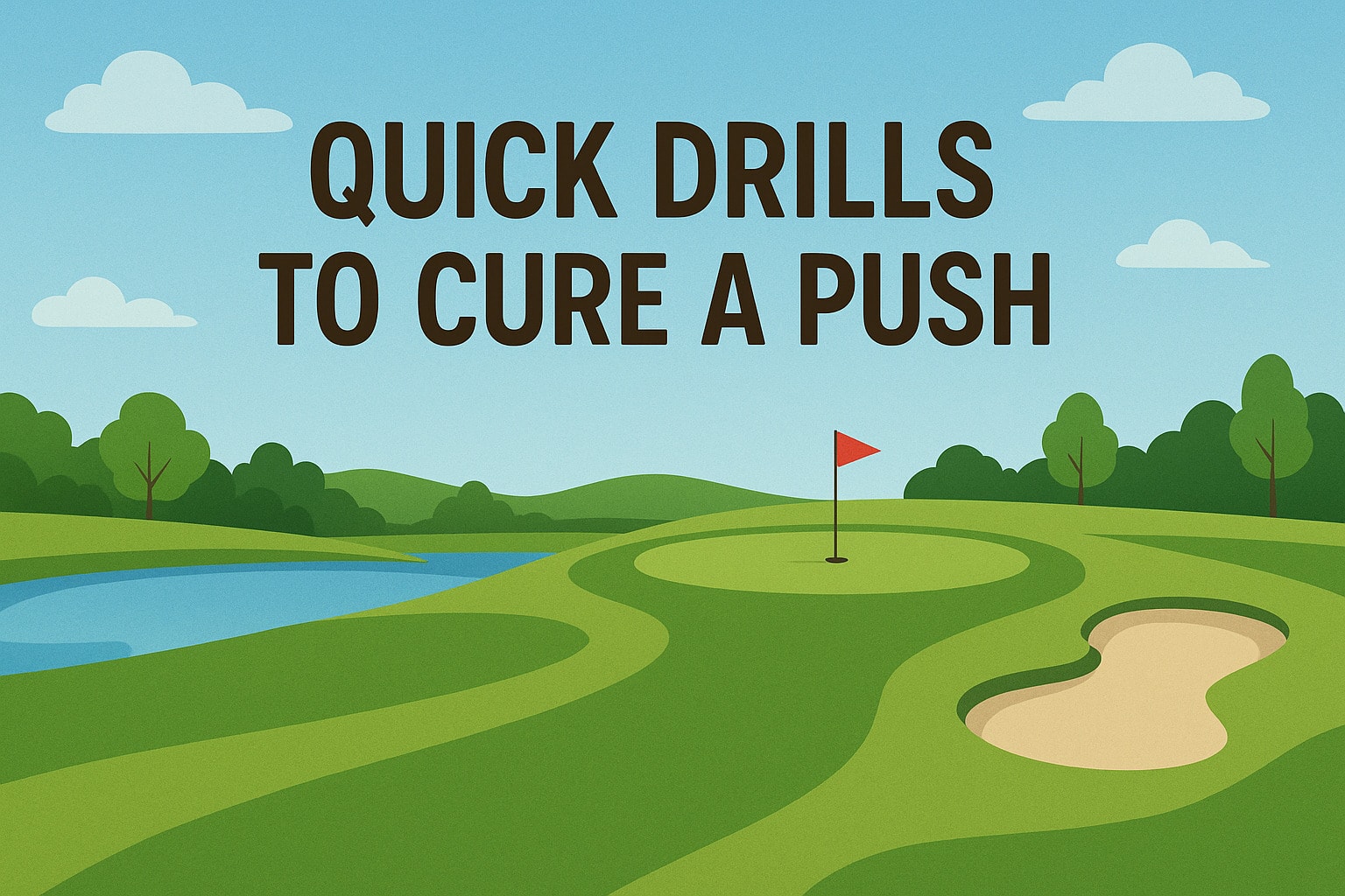 Quick drills to correct a push shot on the golf course Quick drills to correct a push shot on the golf course