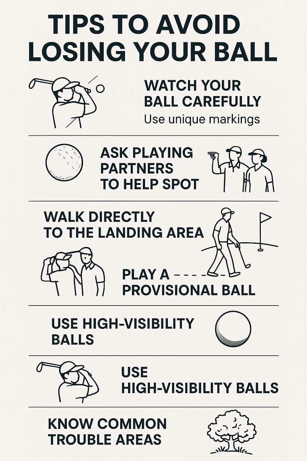 Tips to avoid losing your golf ball Tips to avoid losing your golf ball