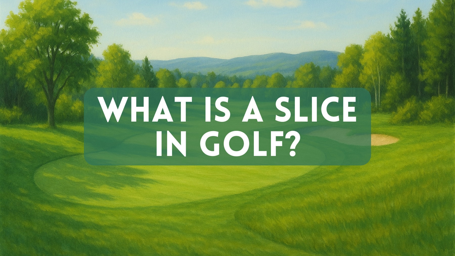 Understanding the slice: a common shot that curves hard right for right-handed golfers. Understanding the slice: a common shot that curves hard right for right-handed golfers.