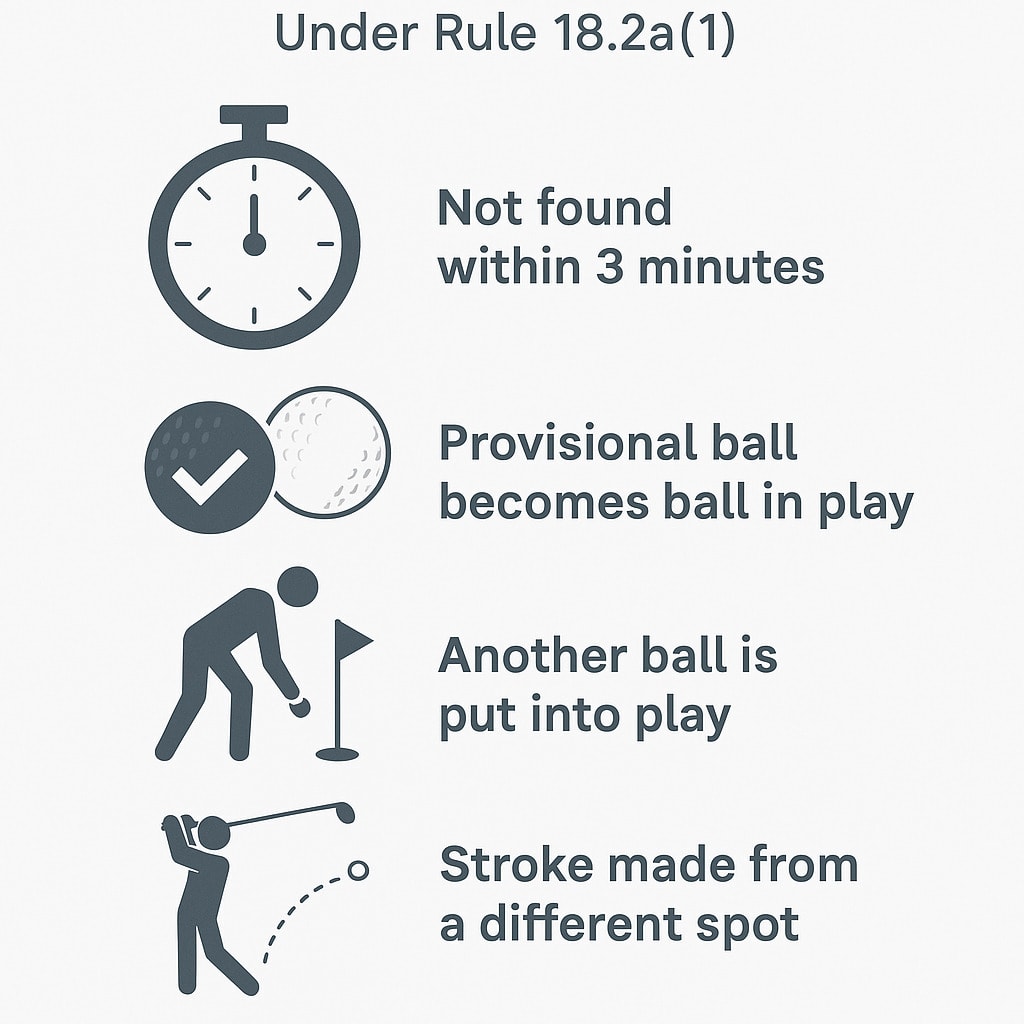 When a ball is considered lost under Rule 18.2a(1) of the Rules of Golf When a ball is considered lost under Rule 18.2a(1) of the Rules of Golf