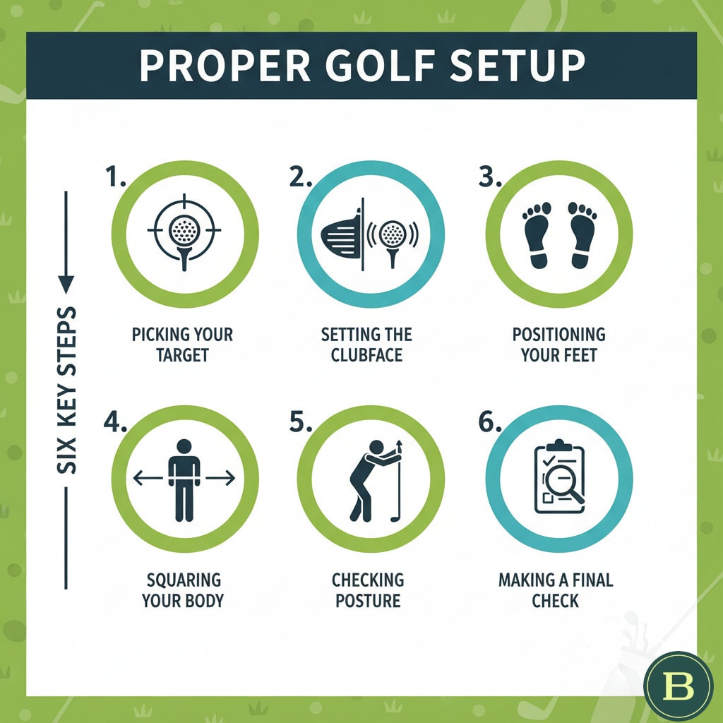 Six key steps for a proper golf setup Six key steps for a proper golf setup
