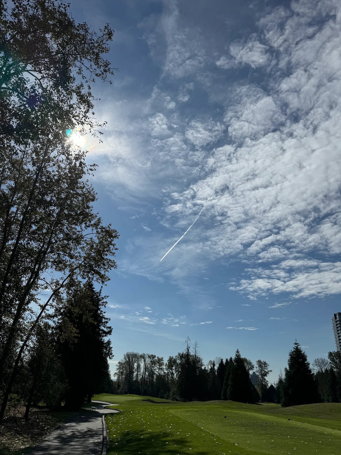 A crisp morning at Langara—peaceful fairways, scattered leaves, and skyline views set the tone for a relaxing round. A crisp morning at Langara—peaceful fairways, scattered leaves, and skyline views set the tone for a relaxing round.
