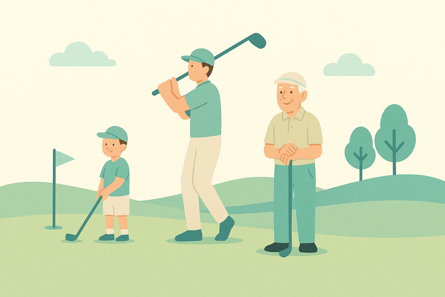Golf is a lifelong sport enjoyed from childhood to old age. Golf is a lifelong sport enjoyed from childhood to old age.