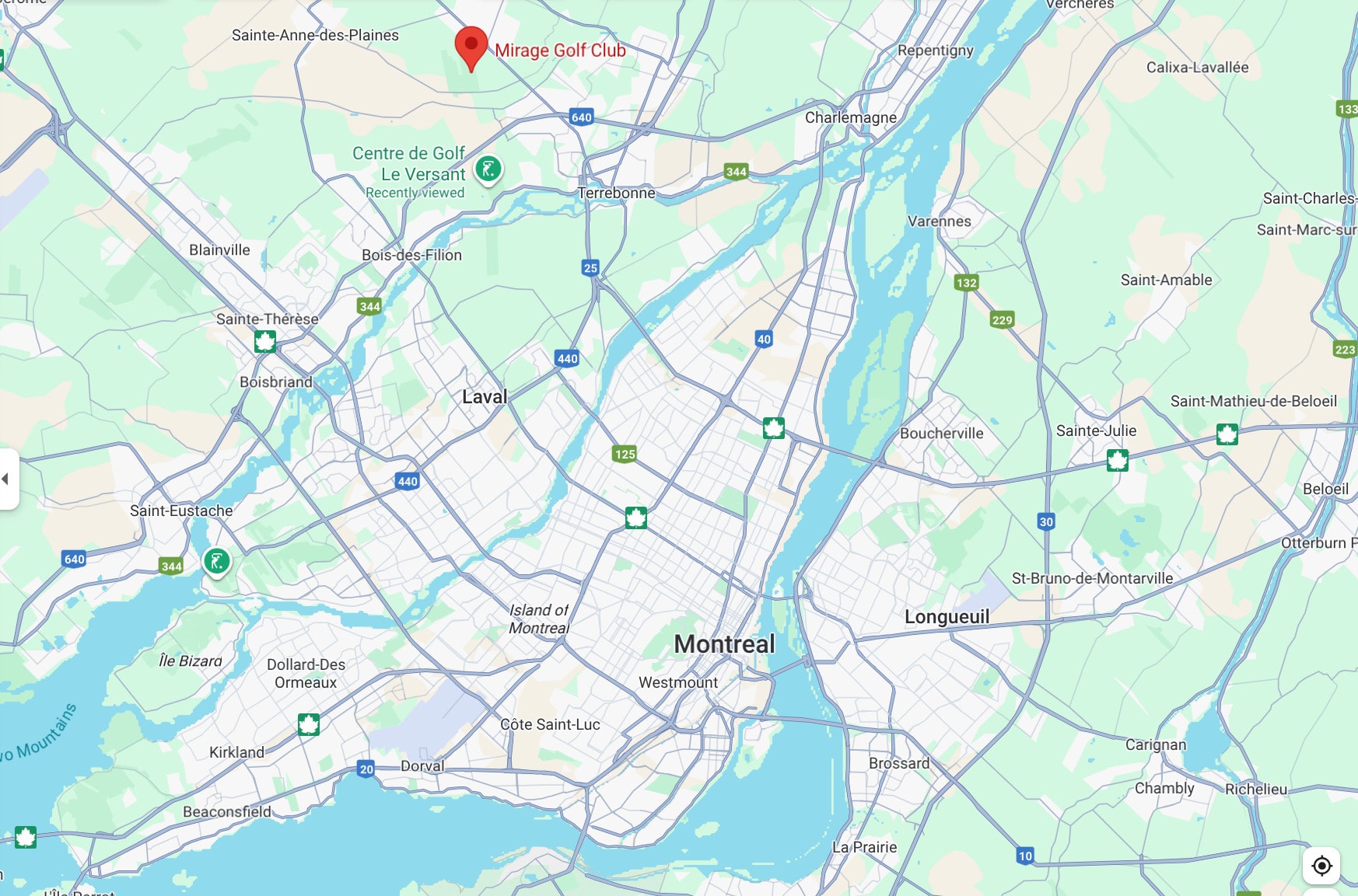 Le Mirage Golf Club is located in Terrebonne, just north of Montreal, surrounded by lush forests and peaceful countryside. Le Mirage Golf Club is located in Terrebonne, just north of Montreal, surrounded by lush forests and peaceful countryside.