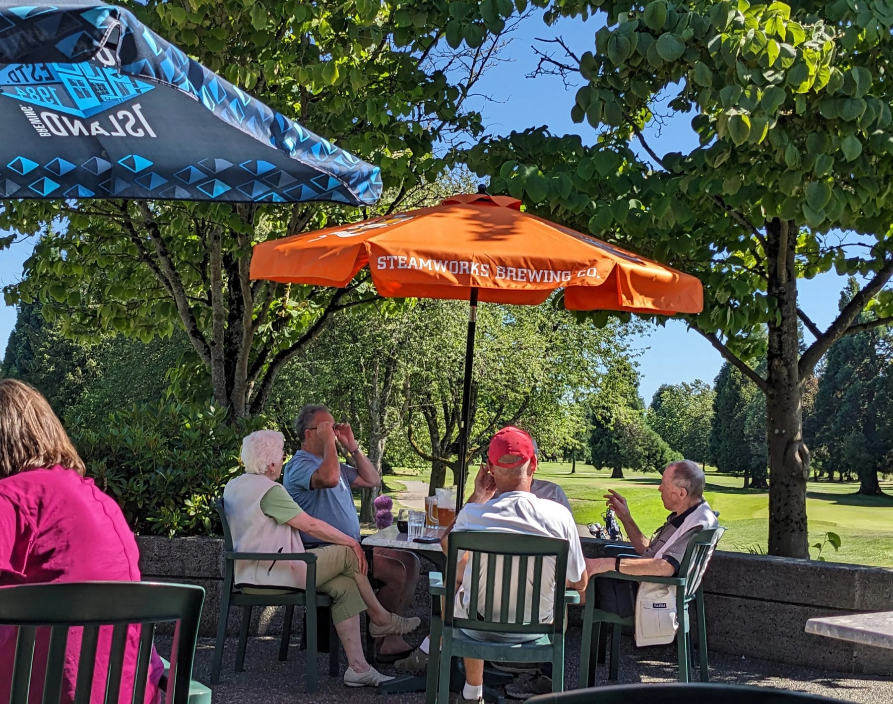 Post-round pints on the patio — McCleery’s outdoor seating is perfect for swapping golf stories under the shade. Post-round pints on the patio — McCleery’s outdoor seating is perfect for swapping golf stories under the shade.